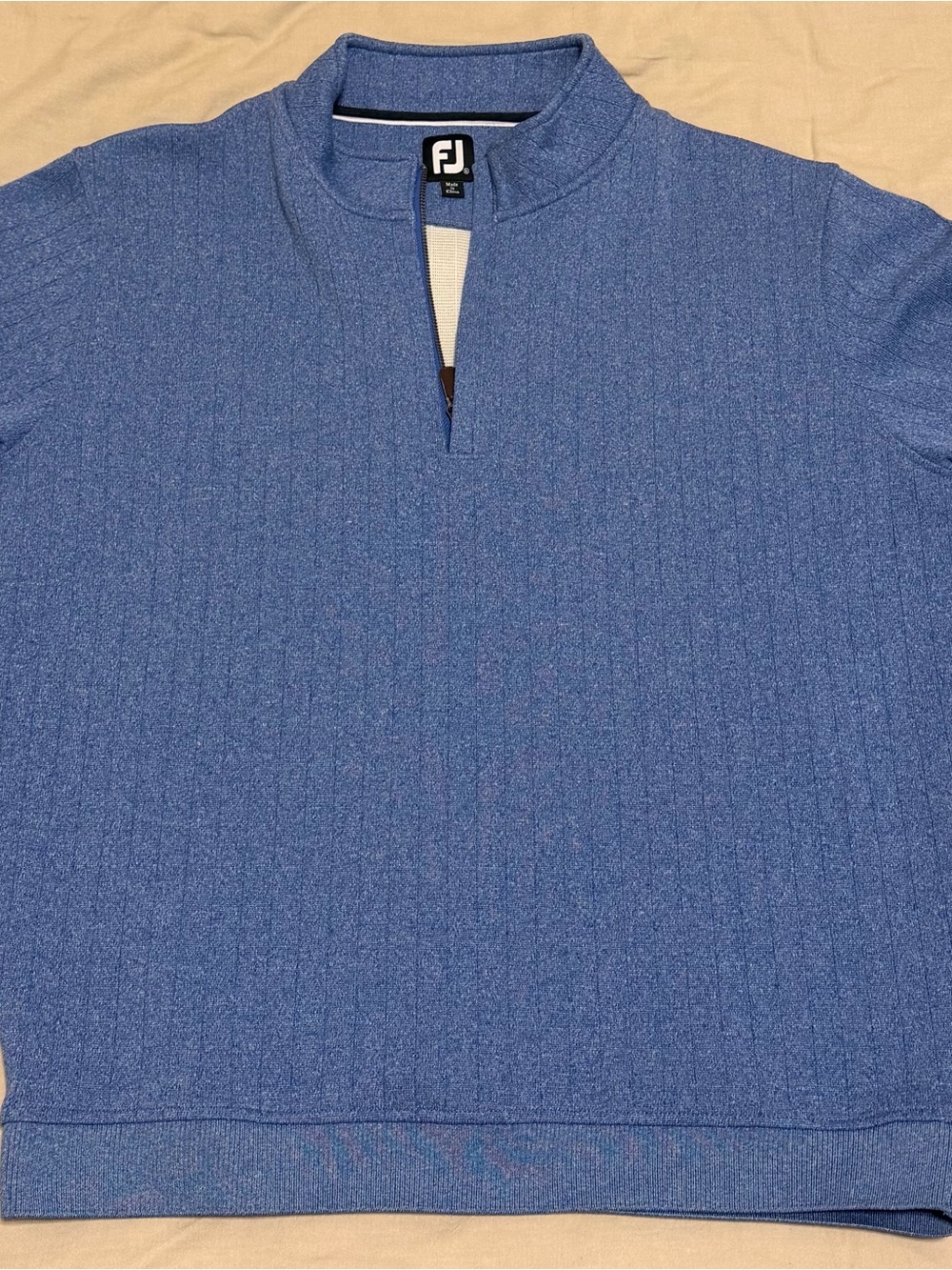 FootJoy Men's Heather Blue Half-Zip Golf Sweater (Long Sleeve - Pictures cut)